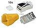 Produktbild odedo® 10er Pack Crimpstecker gelb CAT6 Metall geschirmt mit Einfädelhilfe und Knickschutz, Crimp Stecker Netzwerk Lankabel Netzwerkstecker RJ45 Kat 6, Modular Plug shielded Connector with Insert