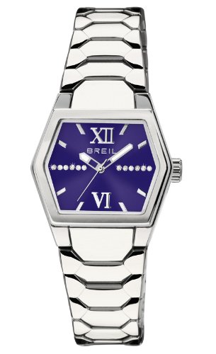 Breil Ladies Mark Quartz Watch TW0662 with Blue Analogue Dial With Crystals, Stainless Steel Case and Bracelet