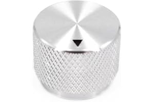 SagaSave 2 Stück Aluminiumlegierung Potentiometer Knopf Lautstärkeregler Drehknopf gerändelte Welle Loch für 6mm Durchmesser Welle Gitarre Volume Audio Knob