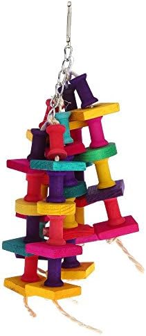 Colorful Natural Wood Pet Bird Parrot Chew Toys Bird Cage Toys for Conures Parakeet Lovebirds Large Parrots