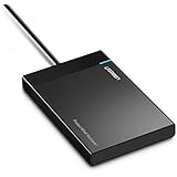 UGREEN USB 3.0 Festplattengehäuse 2,5 Zoll USB 3.0 Externes Festplattengehäuse UASP Festplatte Externes Gehäuse Case für 9.5mm 7mm 2.5" SATA SSD und HDD mit USB 3.0 Kabel (30CM), werkzuglos Schwarz