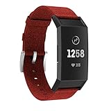 BZLine für Fitbit Charge 3 Watch Armband, Luxus Gewebte Leinwand Einstellbar Armband Strap Band Ersatz Uhrenarmband für Fitbit Charge 3