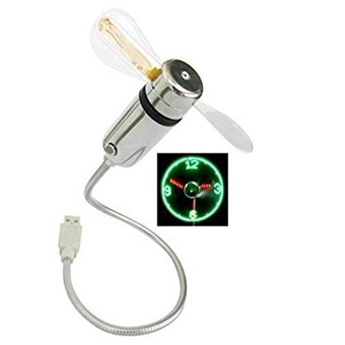 Mini-USB-Ventilator, Schwanenhals, flexibel, LED, blinkender USB-Temperatur-L¨¹fter f¨¹r PC Laptop Notebook Schreibtisch - 2