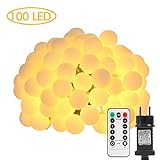 【8 verschiedene Lichtermodi erreicht Ihre Bedürfnisse】: Mit 8 Beleuchtungsmodi kann diese Weihnachten Lichterkette Ihre verschiedenen Beleuchtungsbedürfnisse erfüllen. Diese Lichterkette outdoor kann durch die Fernbedienung gesteuert werden, damit Sie diese led Lichterketten im Höhe hängen, z.B. Dach Fenster Decke usw.