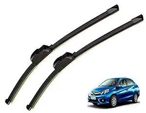 Auto Hub Frameless Car Wiper Blades Compatible with Honda Amaze Old - Set of 2,(D-22,P-16)