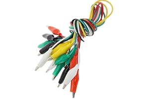 KJZEEX 10 Stück Krokodilklemmen mit Kabel Krokodilklemme Messleitungen Messleitung Multimeter Kabel mit Abgreifklemmen Isolierte Prüfkabel, 50 cm Kabellänge