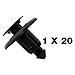 Produktbild tuqiang® 20 x Clips/Plastic Screw Kunststoffverschluss Zierleisten und Kopfbänder Universal. Honda/Mazda/Toyota/Renault/Subaru – BC1D56145 – Nieten Kunststoffen/Füllungen/Panneaux de Türen/Übergang von Räder – Diese Clips sich in ein Loch von 8 mm – Zierleiste-Korpus