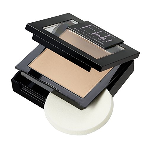 Maybelline New York Fit Me! Puder Buff Beige 130 / Make-Up Powder in einem Hautfarben-Ton, für einen makellosen und mattierten Teint, inkl. integriertem Spiegel & Schwämmchen, 1 x 9 ml - 2