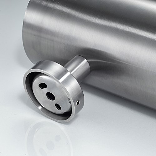 Auralum Edelstahl WC-Bürstenhalter Klobürstenhalter Garnitur mit Klobürste/ WC Bürste/ Toilettenbürste + Standfuß - 4