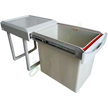 Pattumiera Sottolavello da Appendere, 10L Pattumiera Cucina con Antiodore Coperchio, Cestino Umido Cucina Pieghevole, Ideale per Bagno, Campeggio, Camper (Bianco