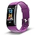 Produktbild Napperband 2018 Fitness-Tracker, elegantes Design, mit GPS, Herzfrequenz-Anzeige, Blutdruck, Schlaf-Tracker, Kalorienzähler, Smartphone-Suche, etc., für iPhone, Google und Android, violett