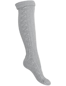 2 Paar Trachten Kniestrümpfe für Damen und Herren von celodoro - Trachten-Socken in Grau, Beige oder Wollweiß