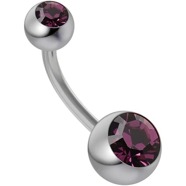 Anello Ombelico In Acciaio Chirurgico Con Zirconi - Barbell Doppia Sfera, Gioiello Corpo Elegante - Foto 8