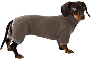 ESCCBOO Maglione a collo alto per bassotti – Abbigliamento invernale caldo e confortevole per il tuo dachshund (marrone,M)