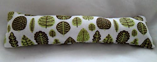 Leaf Pattern Print Bolster in Shades of Green 1/12th Scale