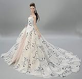 Qualité, robe de soirée price prix abordable, le dernier style,Faites facilement de vos jouets pour une très belle princesse, matériau non toxique, sûr pour que les enfants jouent