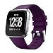 Produktbild IGEMY Weiches Silikon Ersatz Sport Classic Band, Volltonfarbe Strap für Fitbit Versa Smartwatch (Lila)