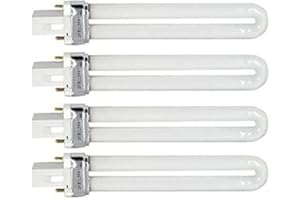 NAIL EON Set di 4 Neon 9 Watt, Lampadine W o L per lampada UV modello L