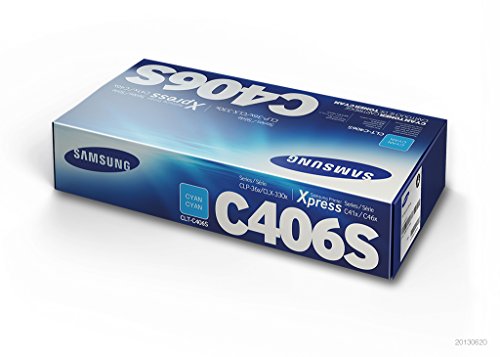 Samsung CLT-C406S/ELS Original Toner (Kompatibel mit: CLP-360/CLP-365 CLX-3300/CLX-3305/ C410W C460W C460FW) cyan - 2