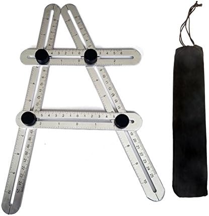LANIAKEA Aluminium Angleizer Template Tool Measuring Ruler for Difficult Angles, DIY Projects, Carpentry Tiling, Flooring, Paving, Cutting, Slating [Laser Engrave]