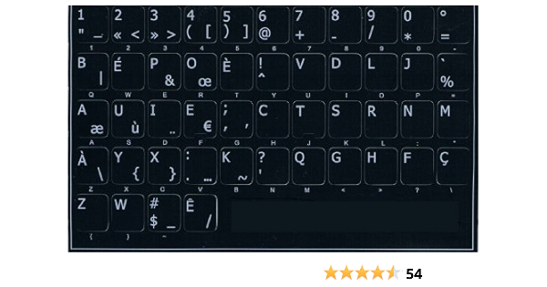 Sticker Clavier Autocollant Bepo Fond Noir Amazon Fr Informatique