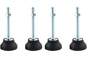 BORDSTRACT Piedi di livellamento della mobilia, 4 pezzi M8 Heavy Duty regolatore di altezza piedino livellatore dimensione filo per tavoli,cassettiera, panca, armadi(D40*M8*L80)