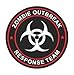 Produktbild (3) Zombie Outbreak Response Team Red Funny Hard Hat/Helmet Stickers