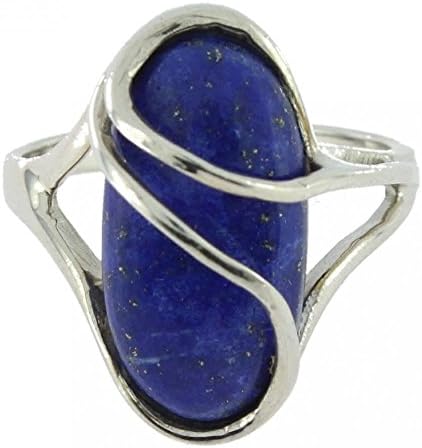Ring Lapis-lazuli 34-23 - Jewellery in rhodium silver, Lapis-lazuli - All sizes and various stones - ARTIPOL