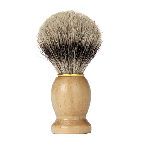Covermason Shave Tool, ZY Wood Handle Badger Hair Barber Salon Shaving Brush (yellow)