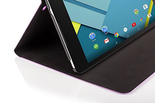 Forefront Cases® Neue Leder Hülle / Tasche / Case / Cover für HTC Google Nexus 9 (8,9 Zoll) Tablet-PC – Rundum-Geräteschutz und intelligente Auto-Sleep-Wake-Funktion mit 3-JAHRES-GARANTIE VON FOREFRONT CASES – inkl. Eingabestift - 7
