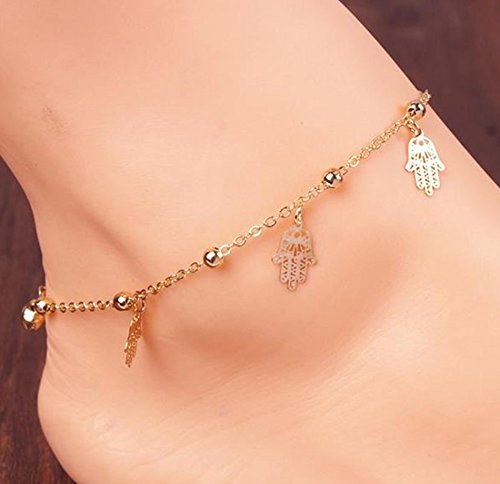 Horaire Fußkettchen Mode Palmenform Anhänger FußSchmuck Strand Schildkröte Fußkette Ketten für Freunde,Liebhaber Geburtstag Geschenk - 3