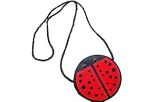 Juwacoo Personnalité Sac à main sauvage Le mignon sac à bandoulière pour enfants La coccinelle, peut être utilisé comme porte-monnaie, cadeau d'anniversaire, rouge, Einheitsgrrre