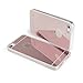 Produktbild Spiegel Handy Silikon Hülle TPU Back Case Schutzhülle transparent pink für "Apple Iphone 5 5S" Cover Schale Tasche Bumper