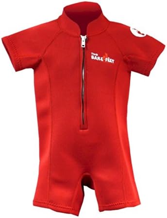 CLASSIC BABY WETSUIT by Mikes Diving FOR SWIMMING infant swimsuit, RED, XXS