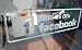 Produktbild „Find us on Facebook“-Aufkleber mit Ätzglaseffekt für  die Innenbereich-Seite von Glasflächen Lieferumfang enthält zwei Aufkleber.
