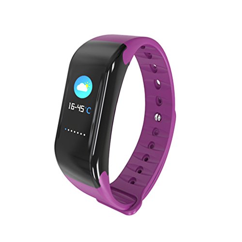 Preisvergleich Produktbild Fitness-Tracker Watch Schrittzähler Und Kalorienzähler Activity Tracker Smart Armband, Schrittzähler, Schlaf-Monitor, Entfernung. VeryfitPro Walking And Running App Für IPhone Und Android-Handys(Purple)