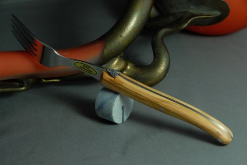 Laguiole Claude Dozorme 2.60.005.89 Steak-Gabel-Set, Griff aus Olivenholz, 6-teilig - 2