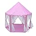 Produktbild Prinzessin Kinderzimmer Tipi für Kinder Pink Castle Rosa Spielzelt Babyzelt Wigwam mit Bodenmatte Baumwolle, Mädchen Partei Schloss 135cm Hoch