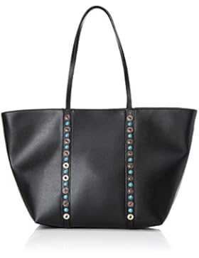 PIECES Damen Pcnanette Shopper Schultertasche, Schwarz (Black), 13 x 34 x 43 cm