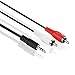 Price comparison product image Audio Cable 2 x RCA to 3.5 MM Audio Jack Cable 1.5 M