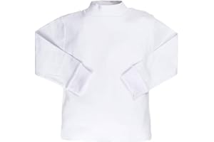 Ellepi Chemise de sous-vêtement Thermique pour Enfants à col Haut et à Manches Longues, Couleurs Unies