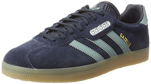adidas Herren Gazelle Super Sneaker, Blau (Night Navy/Vapour Steel/Gold Metallic), 46 EU adidas Herren Gazelle Super Sneaker, Blau (Night Navy/Vapour Steel/Gold Metallic), 46 EU