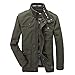 Produktbild Sonnena Herren Herbst Winter Winterjacke Parka Business Lang Jacke Wärmejacke Wintermantel Slim Fit Baumwollecoat Stehkragen Zipper Strickjacke Steppjacke