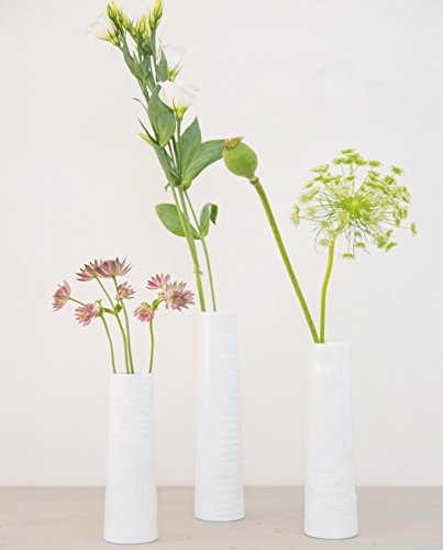 Räder – ZUHAUSE Raumpoesie – Vase – „Blumen sind Liebe“ Ø 4 cm Höhe 20 cm - 3