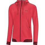 GORE C5 WOMEN GORE WINDSTOPPER Trail Hooded Jacket, Größe: 40, Farbe: Rot/Bordeaux, 100218
