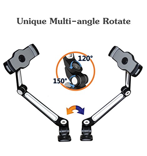 ZenCT Tablet Halterung,Desktop-Ständer Multi-Winkel Aluminium Tablet Halter für iPad Air Mini, Galaxy Tab, E-Reader 4″-10.1″ - 5