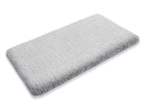 SKY Badematte Uni – Größe wählbar – 70x120cm, hellgrau – Öko-Tex 100 zertifiziert - 5