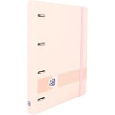 Oxford Live &amp; Go 4 Ring Binder Polyfoam Plastic A4+ | With Refill and Rubber, Removable Chalkboard, Sticker Sheet, Refill wit