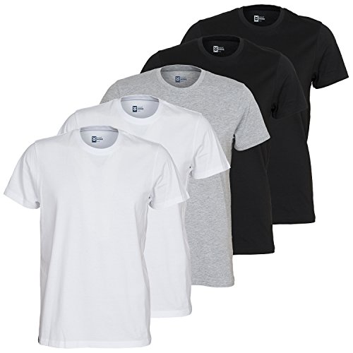 Maat Mons Pack de 5 Camisetas Manga Corta para Hombre - Camisetas Básicas en Diferentes Colores