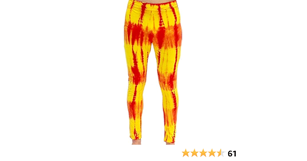 Rot and Gelb Tie-Dye Wrestling Legging 